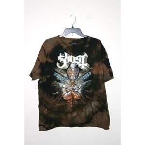 Steampunk Robot GHOST Band Upcycled Black T-Shirt Size XL